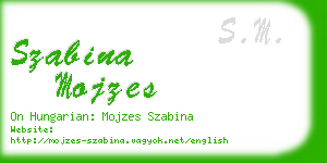 szabina mojzes business card